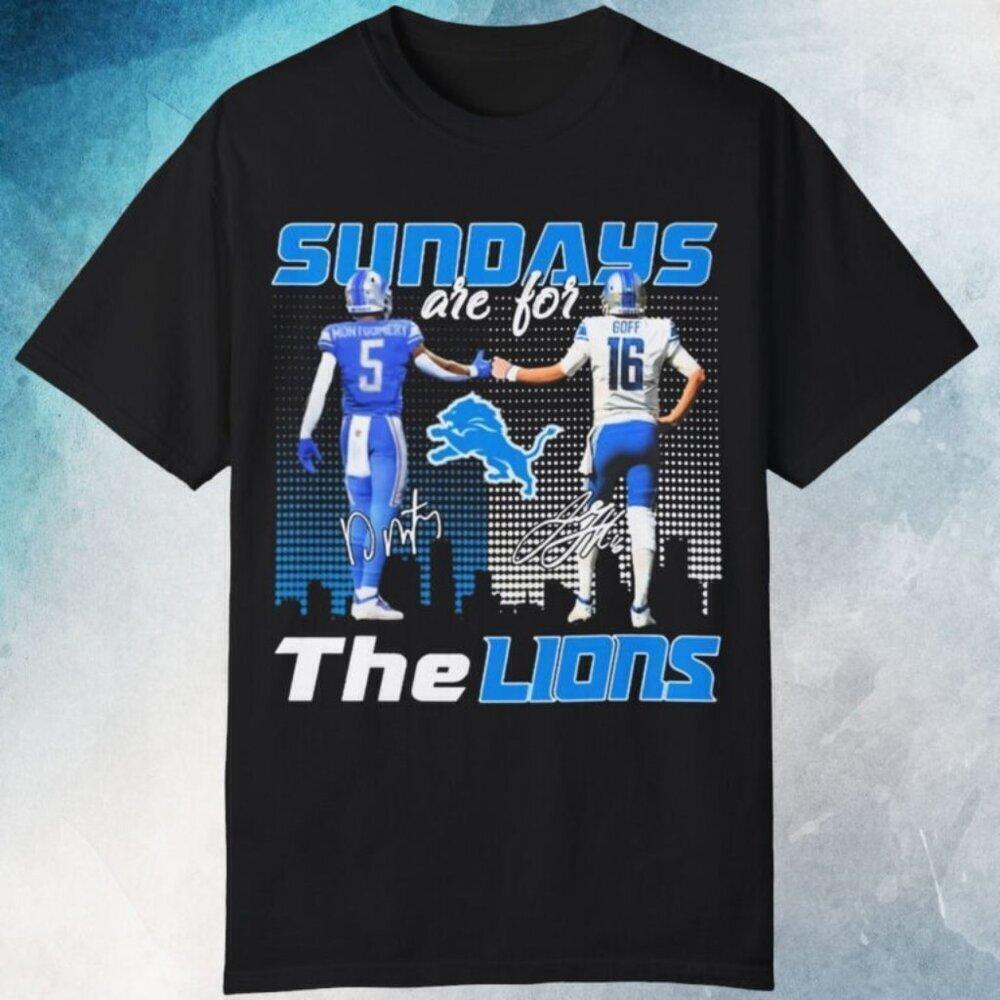 Lions Football Sundays Are For Lions Fan T-Shirt